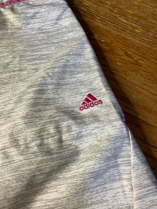 Adidas ClimaCool Heathered Grey & Pink Tennis Golf Skort - Size 12 - Picture 2 of 9